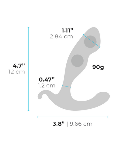 b-Vibe Rocker Prostate Plug Dimensions