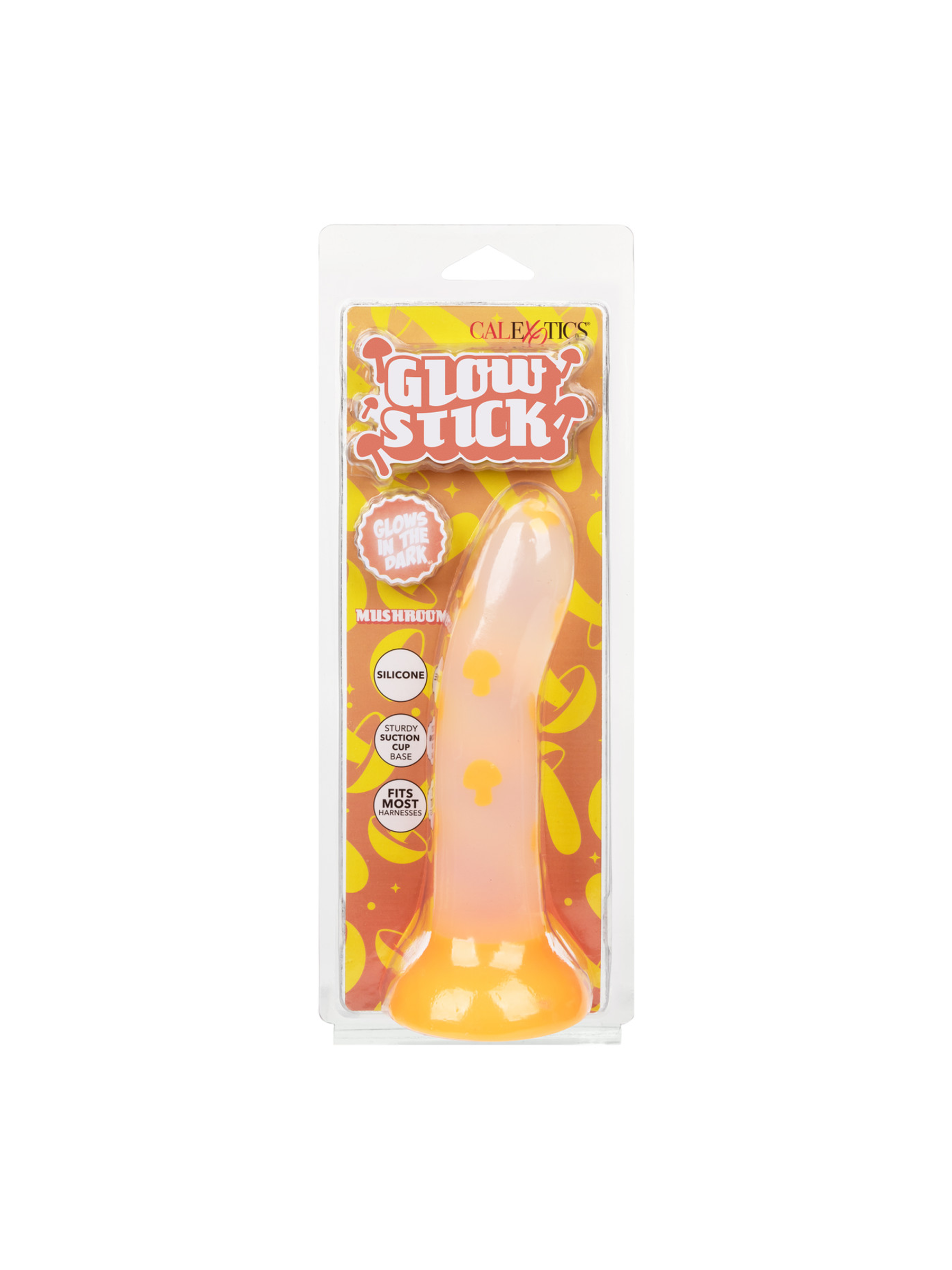 Glow Stick Mushroom Dildo in Clamshell Packaging