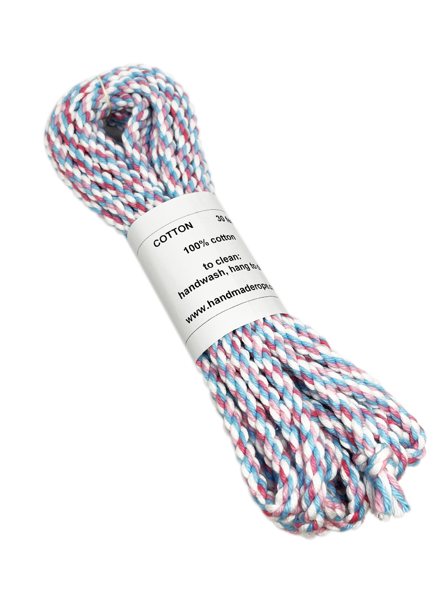 Handmade Cotton Bondage Rope - 30' - Come As You Are Co-operative